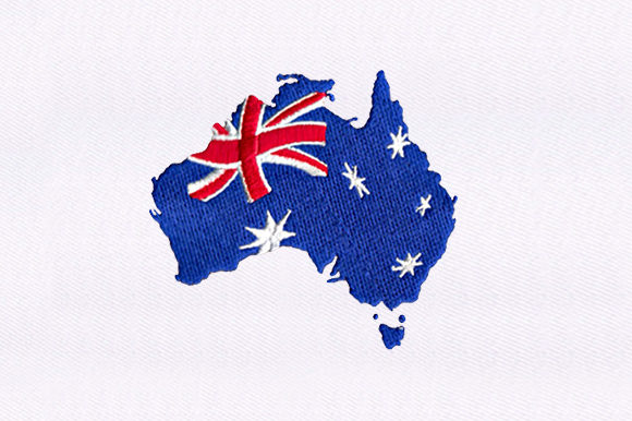 Australia Flag Map: A Versatile Embroidery Design