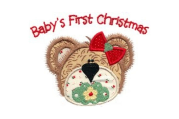 Baby's First Christmas Embroidery Design