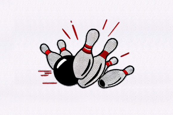 Bowling Ball Embroidery for Boutique Apparel