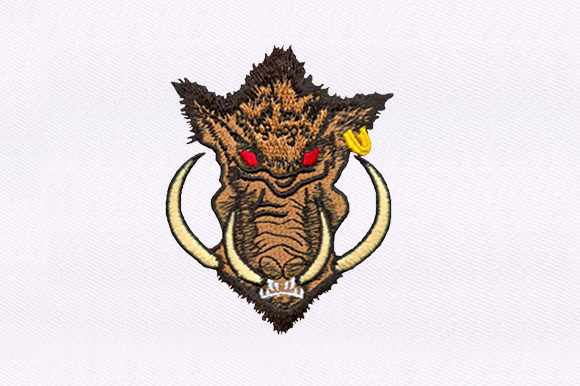 Brown Boar: A Versatile Design for Seasonal Embroidery