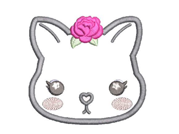 Cara's Embor Cat Flower Applique
