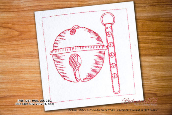 Charming Dexter Bells Lineart for Embroidery