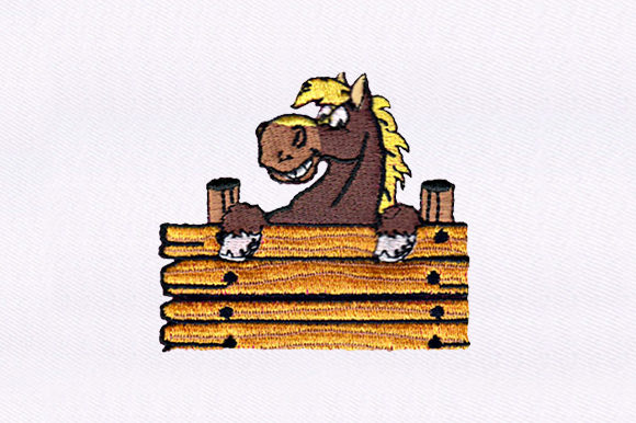 Charming Smiling Horse for Business Merch