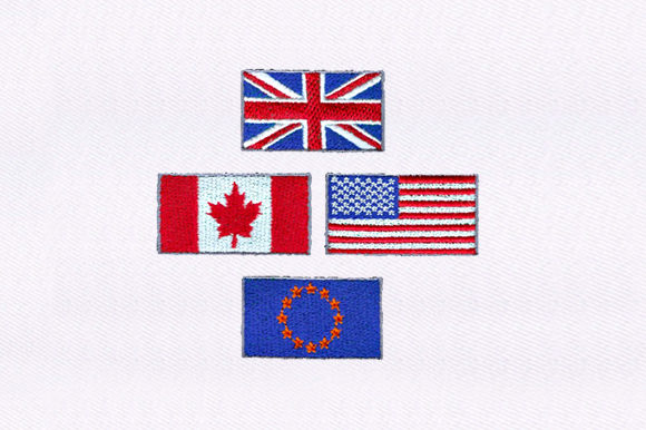 Eu,Us Uk,Canada Flag for Small Business Merch