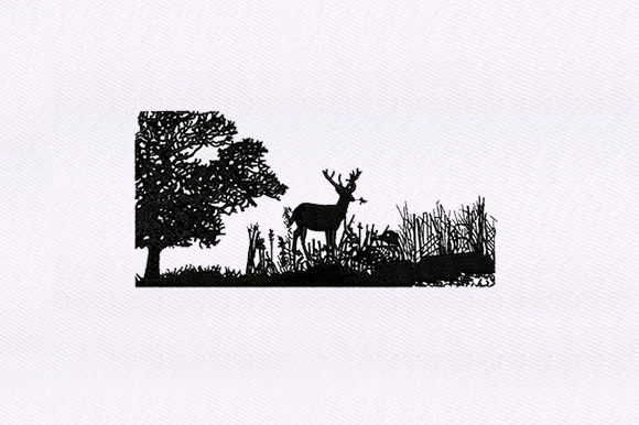 Forest Silhouette: A Versatile Embroidery Design