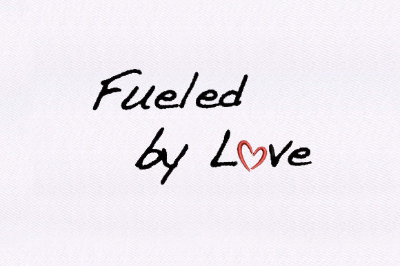 Fueled by Love: A Versatile Embroidery Design