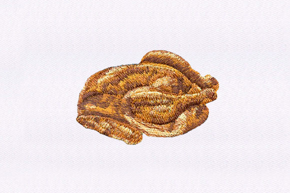 Golden Roast: A Warm and Inviting Embroidery Design