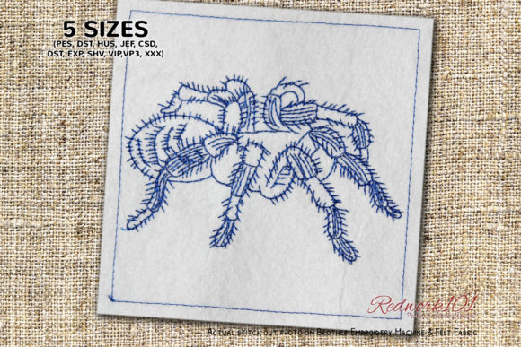 Hairy Tarantula Spider Redwork: A Detailed Review