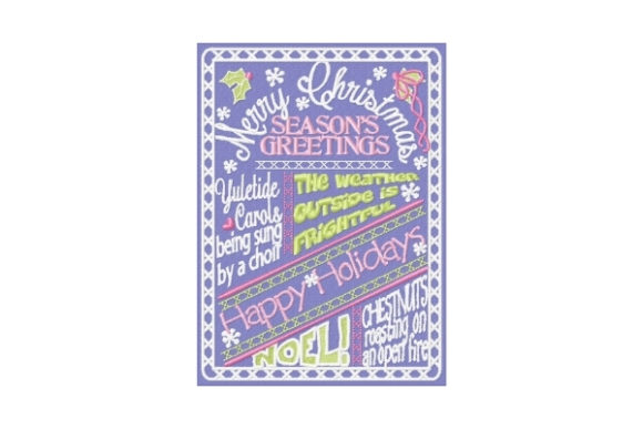 Merry Christmas Word Art: A Festive Embroidery Review