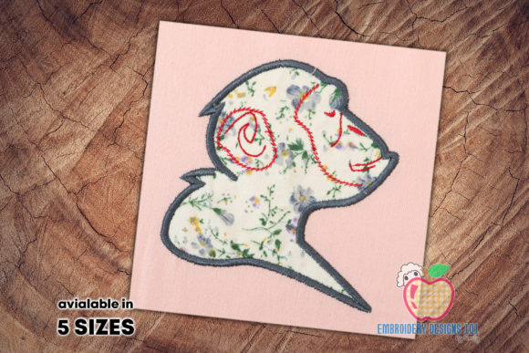 Monkey Face Applique for Boutique Apparel