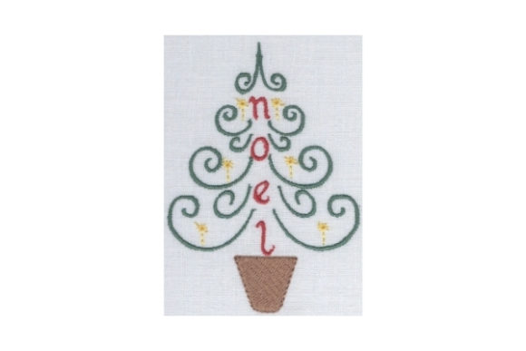 Noel Tree Embroidery for Festive Projects