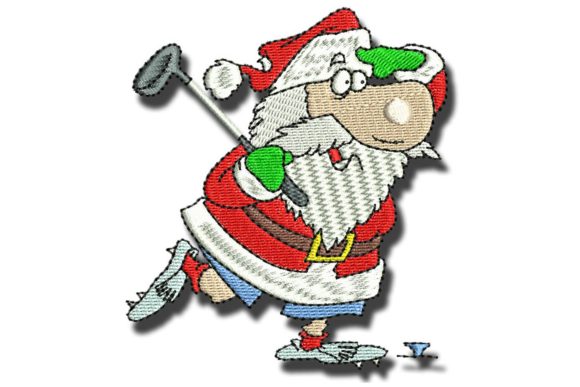Review of Golfing Santa Embroidery Design
