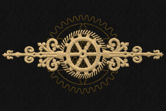 Steampunk Decoration: A Premium Embroidery Design