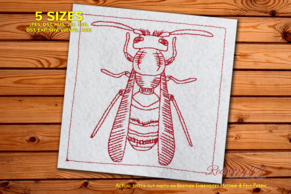Striped Vespidae: A Versatile Embroidery Design